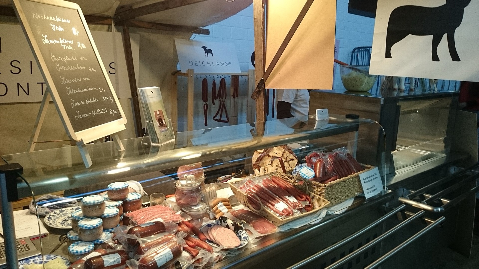 Food counters inside Markthalle Neun