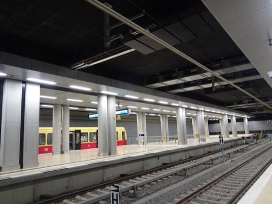 Local train at BER Airport station