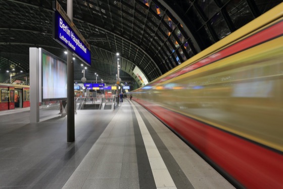 S-Bahn train at Berlin Hauptbahnhof