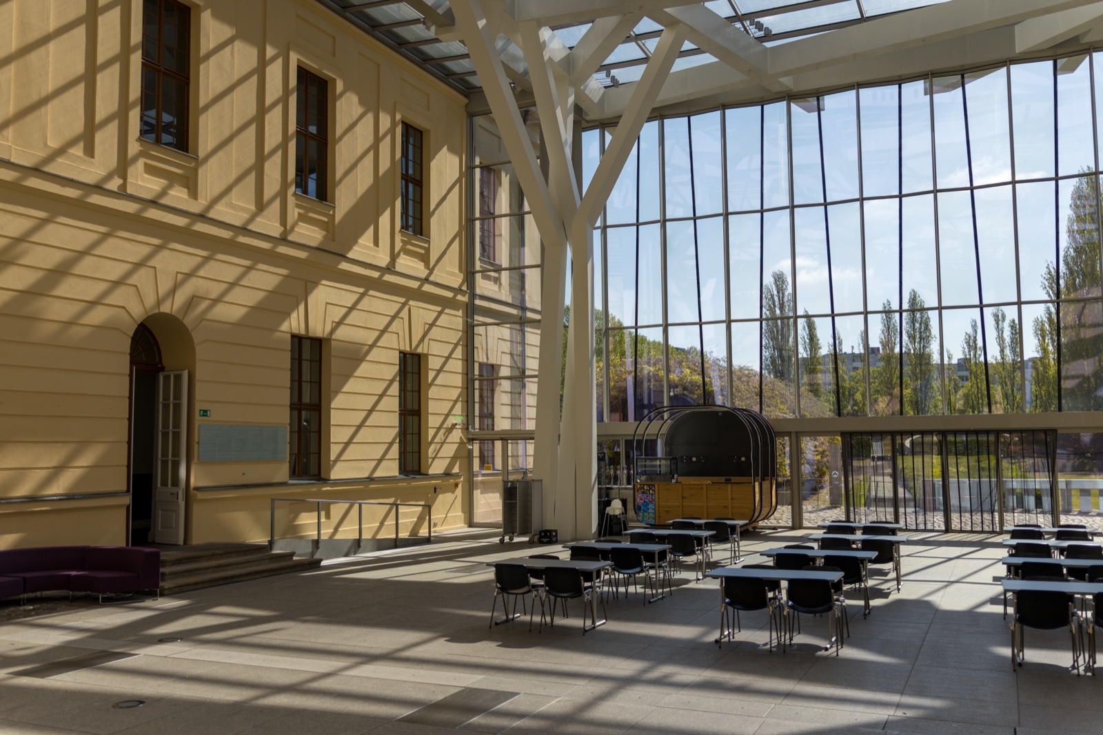 The Glass Courtyard inside the Jewish Museum Berlin