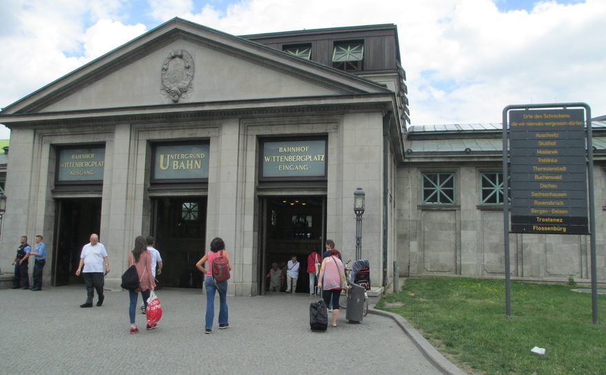 The exterior entrance pavilion of Wittenbergplatz U-Bahn station in Berlin