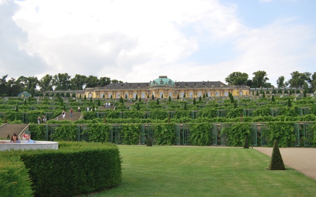 Sanssouci Palace above its vineyard terraces